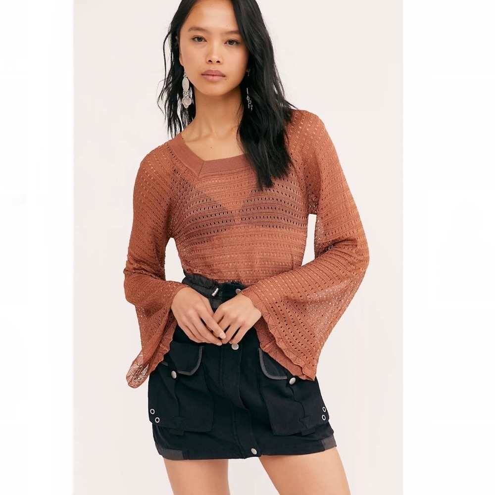 Free People Prancing In Pointelle Bodysuit